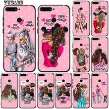 Модный Роскошный чехол для телефона с изображением супермамы, папы, девочки и мальчика, чехол для Huawei Honor 10 Lite 9 Lite 10 9 8 8x 8c 8 Lite, чехол Etui