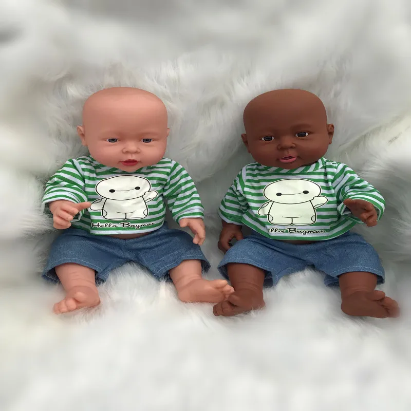 41 см черная Детская кукла Reborn Baby Doll африканские куклы мягкие виниловые