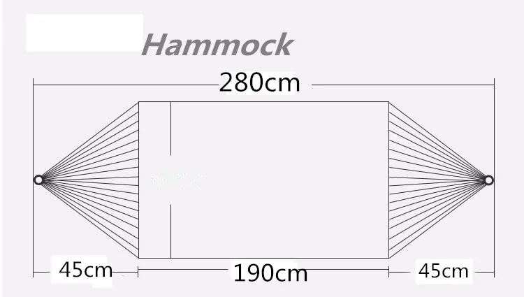 IPDTG 280 см* 80 см, хлопковый тканевый гамак для путешествий, кемпинга, двора, для улицы, для взрослых, качели, дикая, для кемпинга, подвесная кровать
