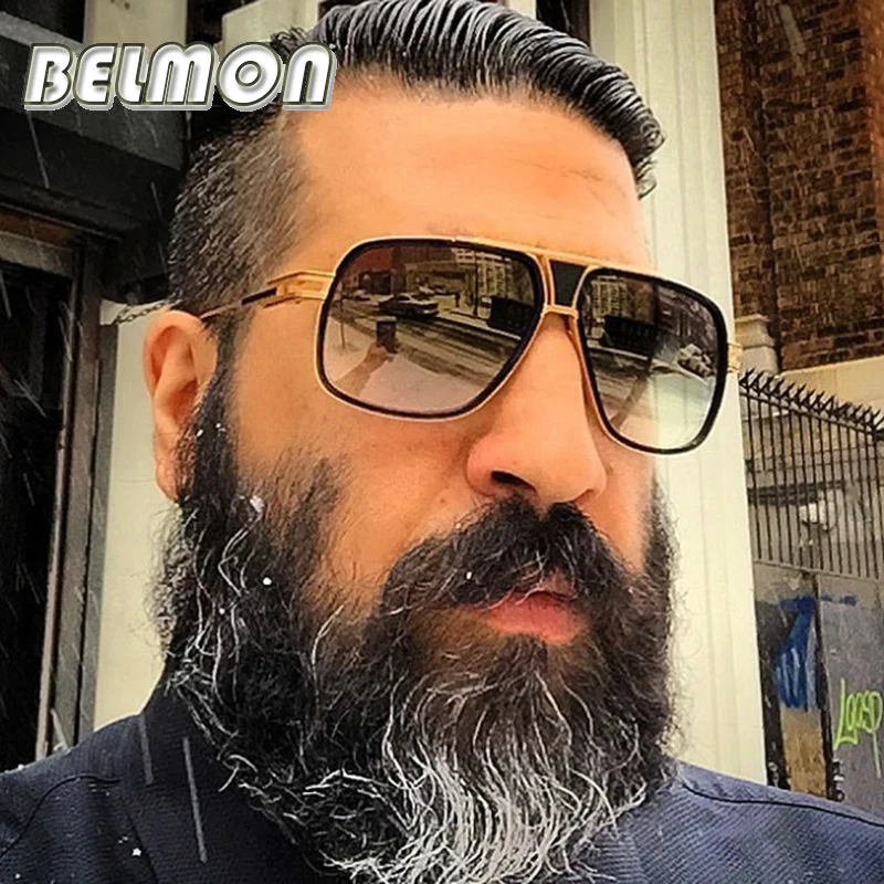 

BELMON Fashion Sunglasses Men Women Luxury Brand Designer Oversized Sun Glasses For Male Ladies UV400 Photochromic RS162