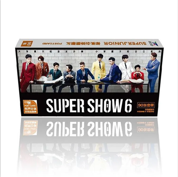 Kpop последний официальный супер Юниор 90 коллекционный k-pop SJ набор концертный Супер шоу 6 альбом лирика ломо