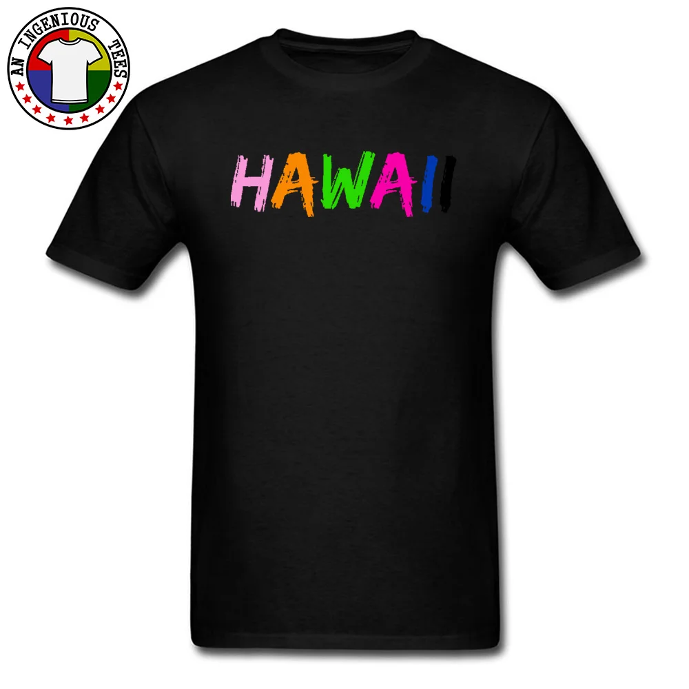 Hawaii Overnight Fitted Printed Tees O Neck VALENTINE DAY 100% Cotton Short Sleeve T-Shirt for Men Casual T Shirt Hawaii Overnight  black