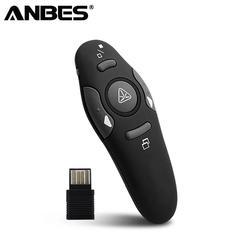 ANBES Беспроводная лазерная указка докладчика ручка 2 4 ГГц USB RF PPT Презентация пульт