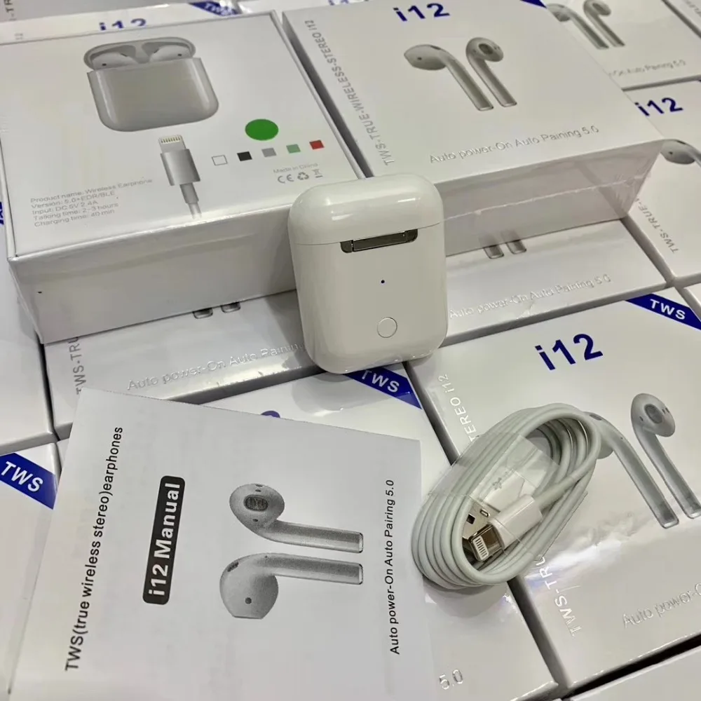 Wireless Mini Bluetooth 5.0 Earphone I12 TWS 11 Double Calls Smart Touch Earphone for iPhone I9s PK I7s I10 Earbuds Headphone (38)