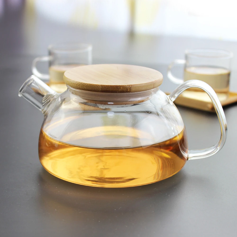 Большой Чайник из боросиликатного стекла 700 мл|pot with lid|pot teapot glass |