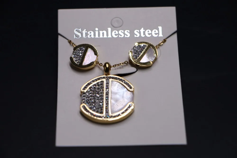 Christmas gift Valentine's Day Mother's Fashion Jewelry Sets stainless steel set for woman Earrings and pendant | Украшения и