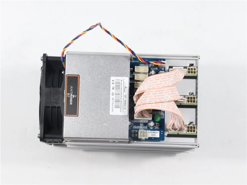 BTM Майнер Antminer B7 96KH/s 528 Вт с 750 Вт PSU Asic Tensority Майнер шахты BTM лучше, чем Antminer S9 S11 S15 S9k S17 T17 S17
