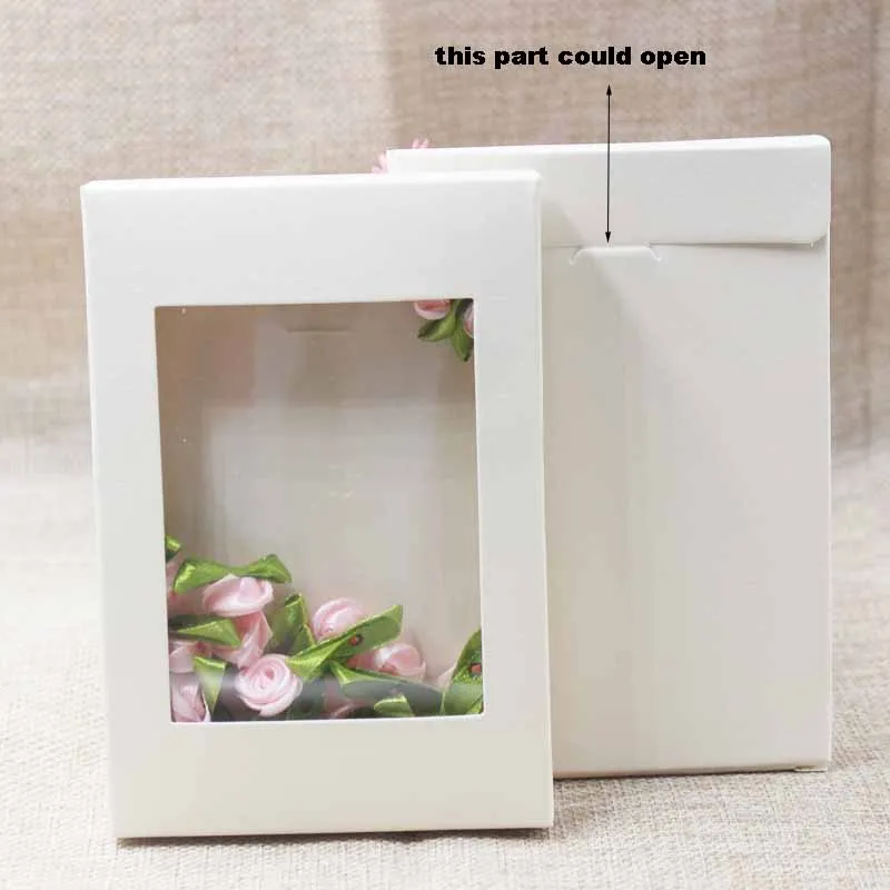 Pink/white/purple/black/kraft Candy Boxes With window DIY Gifts box for wedding /candy/party favors package box 5pcs per lot