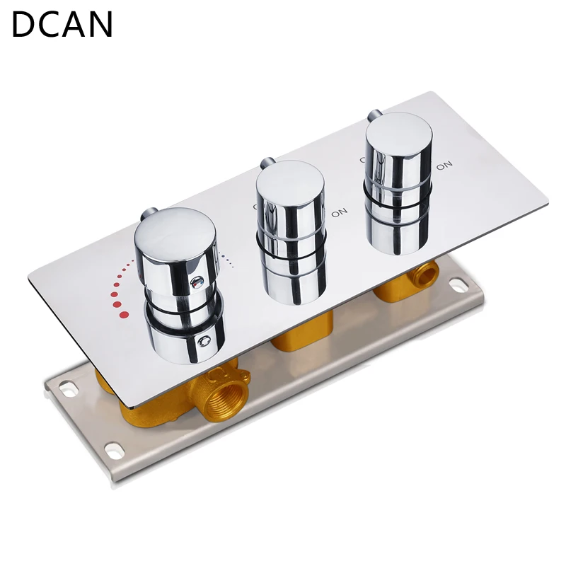 

DCAN 2 mixers Max Flow 70L Thermostatic Mixer Valve Wall Mount Shower Diverter For Conceal Shower Faucet Bathroom Accessories