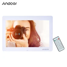 Andoer 1" HD электронная цифровая фоторамка 1280*800 фоторамка с пультом дистанционного управления, включая светодиодный Календарь часов MP3 MP4