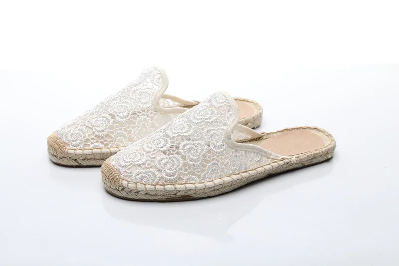Summer Lace Espadrilles Flat Shoes Women Casual Fisherman Flats Ladies Breathable Lightweight Lazy Loafers New Female Hemp Shoes (12)