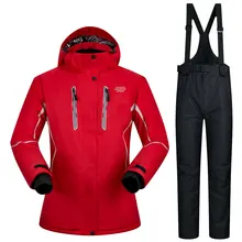 Зимний лыжный костюм для женщин, высококачественные ветрозащитные водонепроницаемые дышащие теплые зимние куртки и штаны, костюмы для катания на лыжах и сноуборде