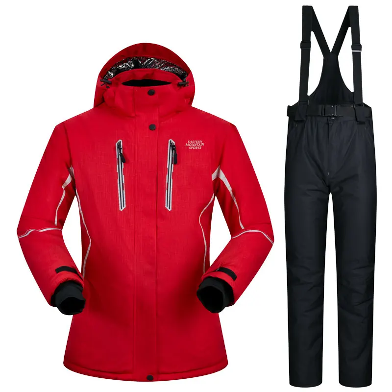 الشتاء بدلة تزلج النساء عالية الجودة يندبروف ماء تنفس الحرارية الثلوج السترات و السراويل التزلج على الجليد الدعاوى