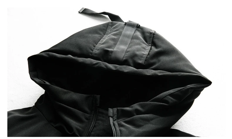 Пионерский лагерь, новая зимняя Толстая куртка, Мужская брендовая одежда, модная куртка с ленточным капюшоном, пальто, теплая парка, Мужская качественная черная AMF801339