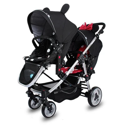 Двойная коляска детская Minie Micky Роскошные коляски двойная коляска для близнецов коляски для новорожденных две детские легкие автомобили