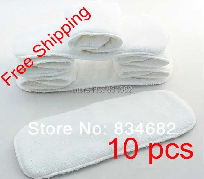 New 10 PCS Washable Microfiber Baby Cloth Diaper Nappy Liners Inserts 2