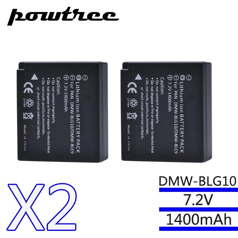 2 упаковки 7 4 V 1400m Li-Ion DMW-BLG10 BLG10E BLG10PP батарея для Panasonic Lumix DMC GF6 GX7 GF3 GF5 ZS100 ZS60 LX100 GX85