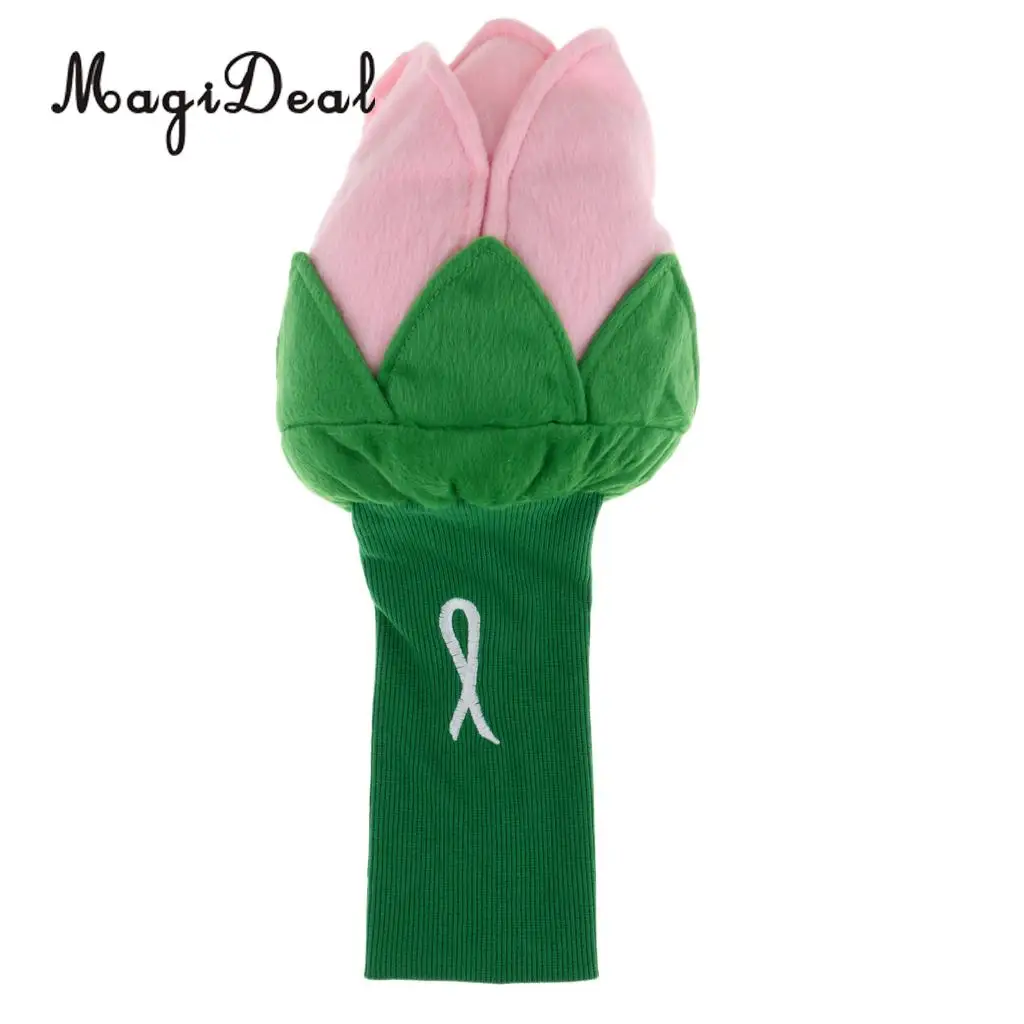 MagiDeal Novelty Rose Flower Universal Golf Wood Driver Head Cover Protection Headcover Accessories