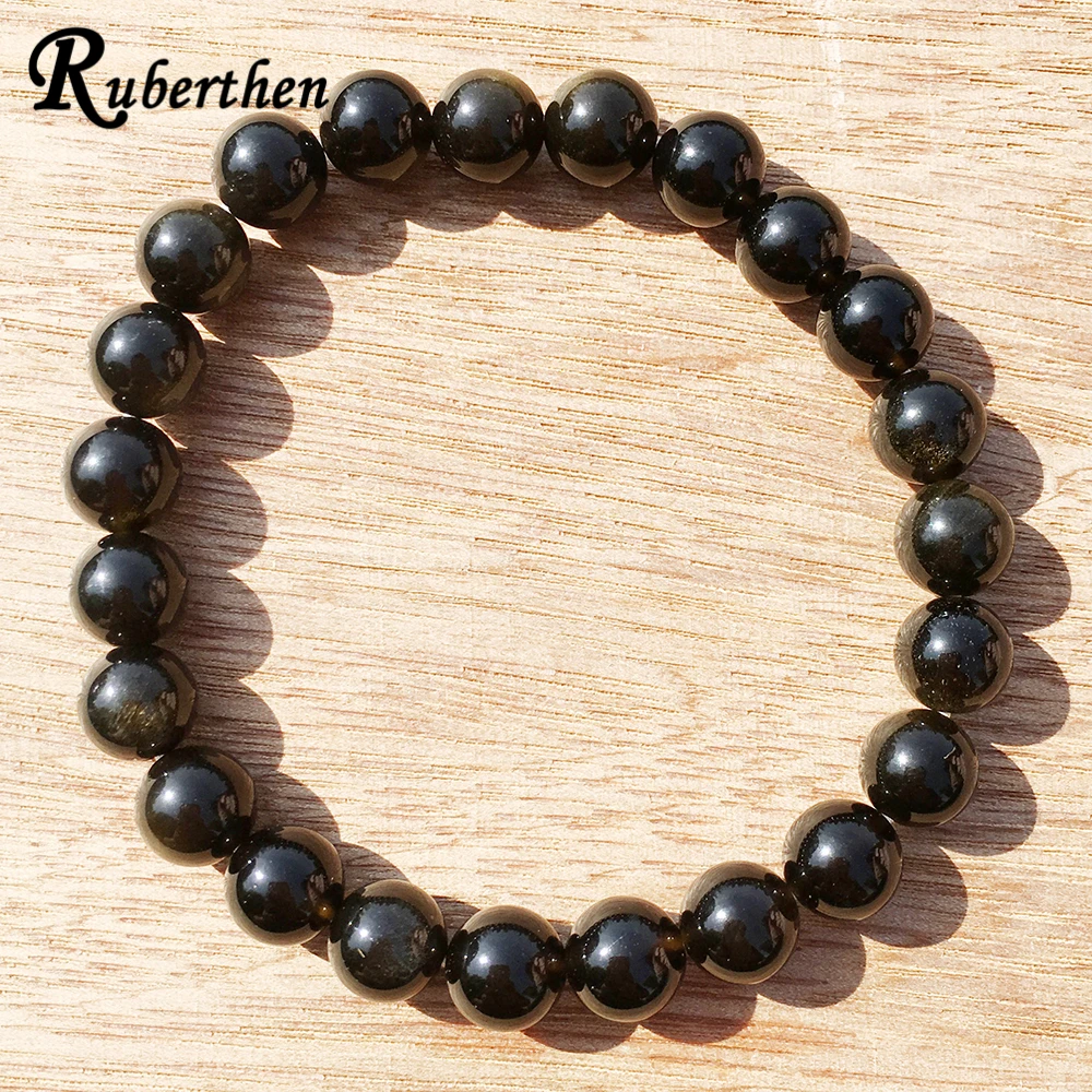

Ruberthen A Grand Golden Obsidian Bracelet Heliotrope Root Chakra Healing Bracelet Stress Relief Protection Courage Bracelet