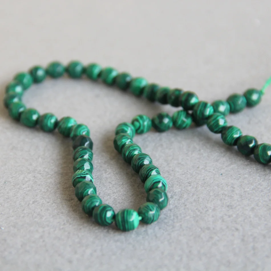 New 8mm Faceted Green stripe Malachite stones beads DIY Manual parts Accessories Jewelry making design wholesale 15&quot | Украшения и
