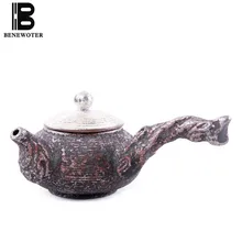 300 мл винтажный Японский чайный горшок керамическая грубая керамика Серебряный Чайник Пуэр чайный набор кунг-фу здоровье посуда для напитков украшения домашний декор