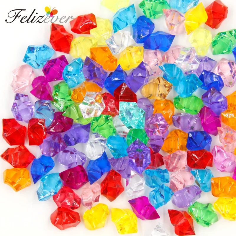 100pcs Pirate Jewels Treasure Chest Pirate Party Favors Party Decorations Acrylic Crystal Gems Vase Filler Confetti