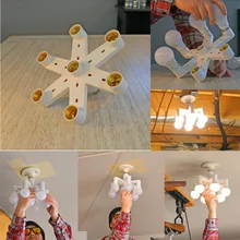 1-7 e27 патрон лампы E27 Цоколь светодиодный светильник патрон Держатель разделитель ламп конвертер