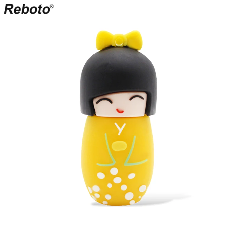 Cartoon Cute Japan kimono Dolls USB Flash drive 4GB 8GB 16GB 32GB 64GB Memory Pen Drive Stick usb creative Pendrive