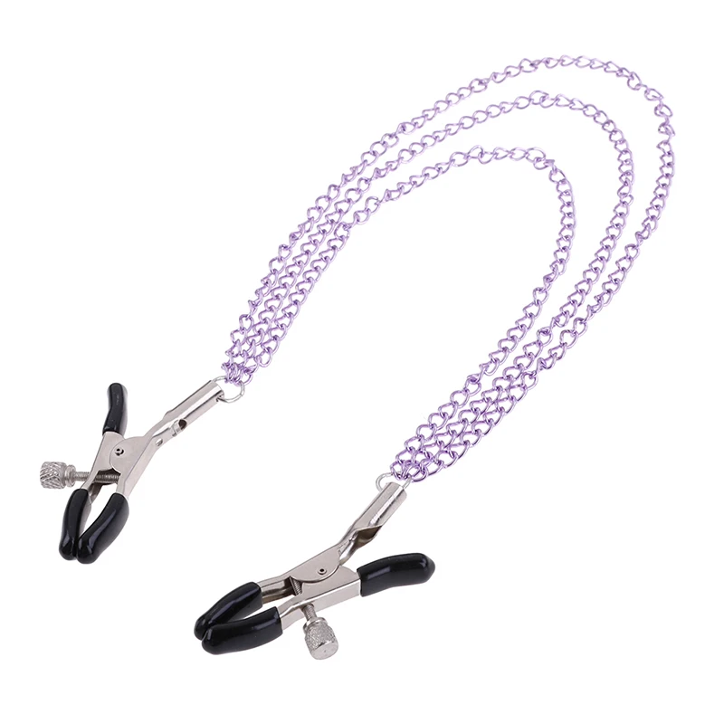 Hot Metal Chain Nipple Clamps For Couples Stimulator Enhancer Master Series Fetish Exotic Accessories Sexy Nipple Clips