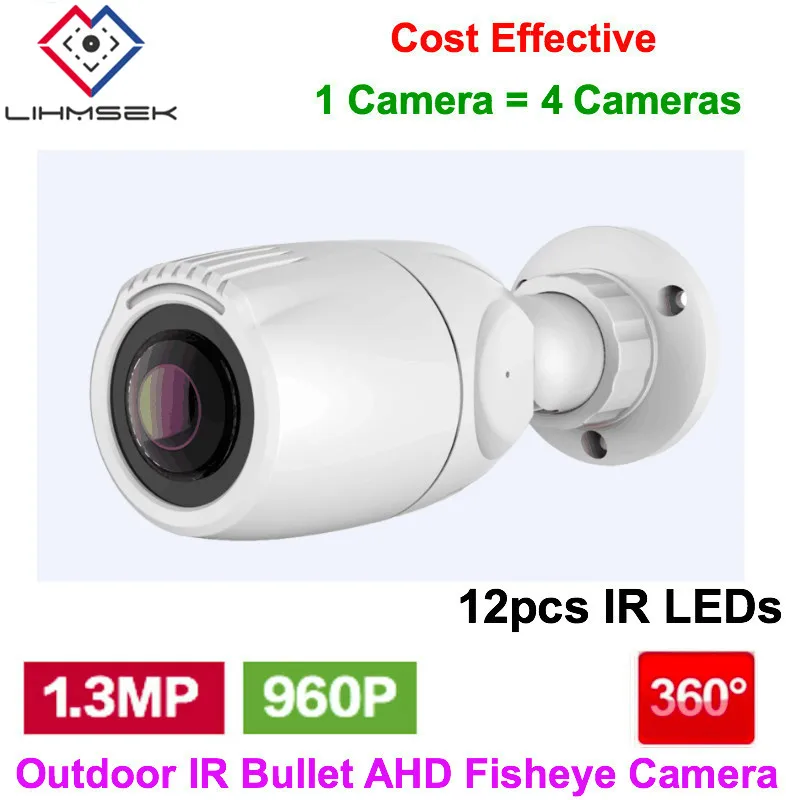 Внешняя AHD камера рыбий глаз Lihmsek миниатюрная цилиндрическая с панорамным