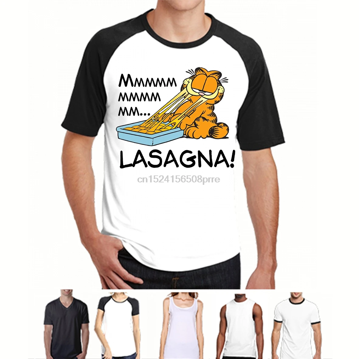Funny Men t shirt white t-shirt tshirts Black tee Garfield Fashion Sport Short-Sleeved Cotton Men's T-Shirt | Мужская одежда