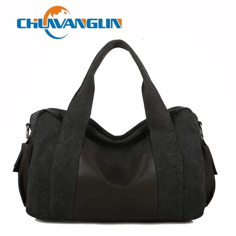 Chuwanglin парусиновые Кожаные мужские сумки для путешествий ручные спортивные