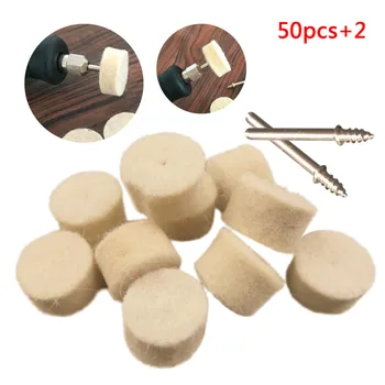 

Dremel Accessories 50pcs Grinding Polishing Pad Wool Felt Polishing Buffing Wheel with 2Pcs 3.2mm Mandrel For Dremel Rotary Tool