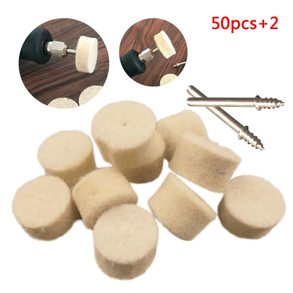 

Polishing Tools 50Pcs/set Wool Polishing Wheel Wool Felt Metal Surface Buffing Polishing Wheel for Dremel Rotary Tool