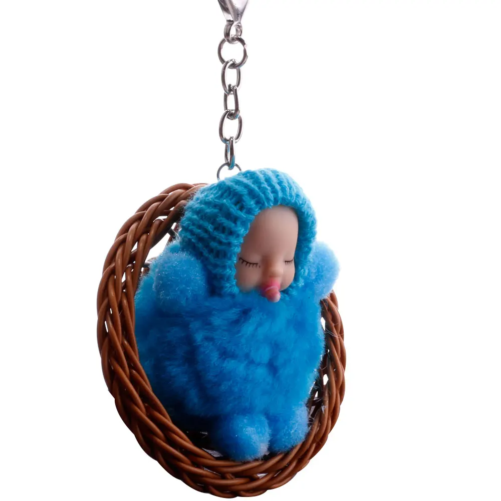 Car Key Chain Doll Keys Chain Fluffy Doll Key Ring Women'S Fashion Cartoons Toy Babyin Key