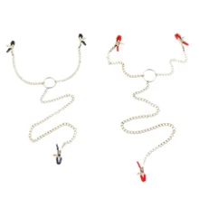 Регулируемый 1 набор металлических сосков для груди 3 зажима W зажим для цепи Связывание горячая распродажа