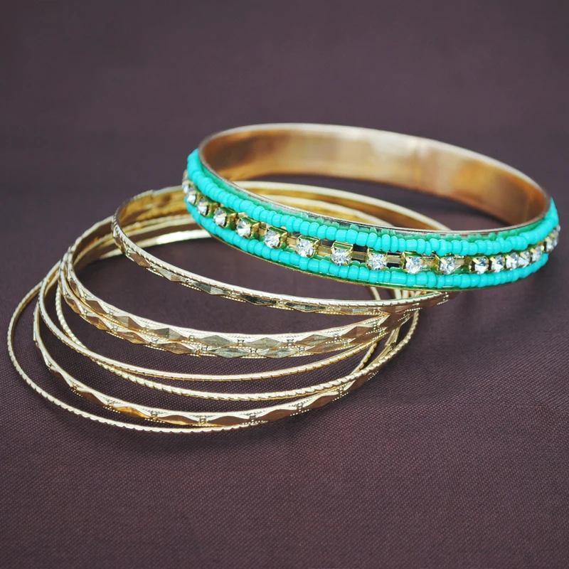 Yumfeel, брендовые модные браслеты и браслеты для женщин, танцевальный металлический браслет, набор, подарок,, женские индийские ювелирные изделия