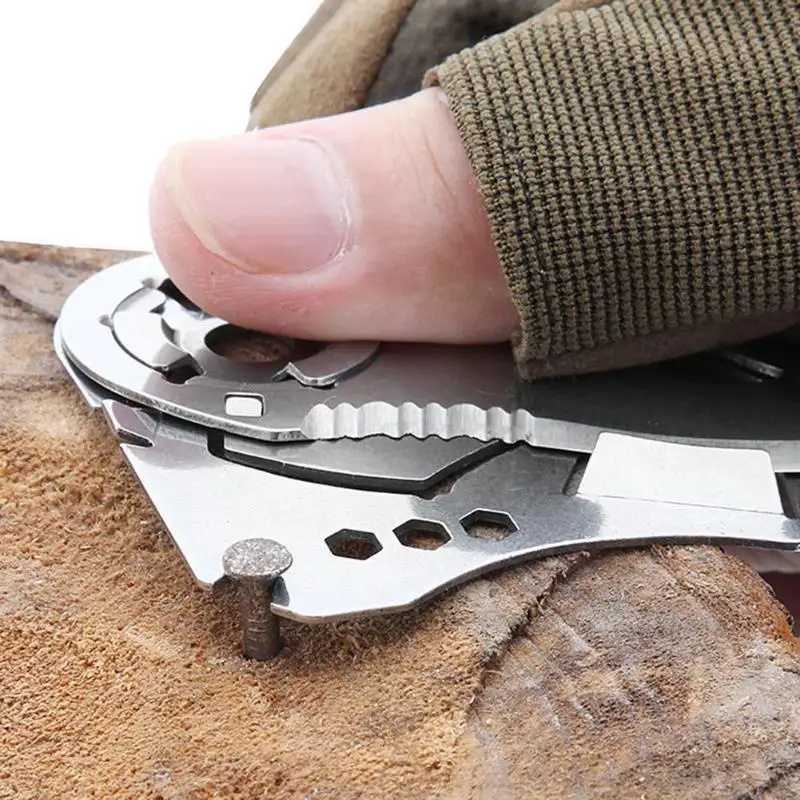 Многофункциональный складной бумажник из нержавеющей стали для кемпинга Кредитная карта Нож