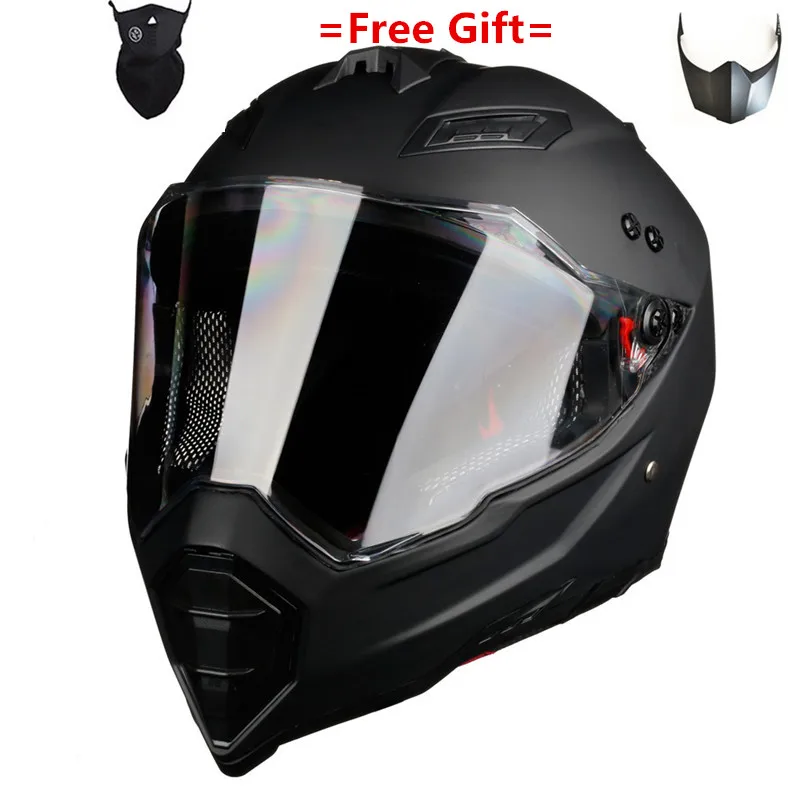 padded motorcycle glasses New Motorcycle Helmet Men Full Face Helmet Moto Riding ABS Material Adventure Motocross Helmet Motorbike DOT Certification# Electric Helmet Motorcycle Helmets & Protective Gear