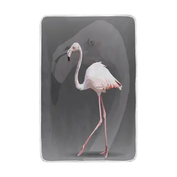 

Vintage Flamingo Grey Blanket Soft Warm Cozy Bed Couch Lightweight Polyester Microfiber Blanket