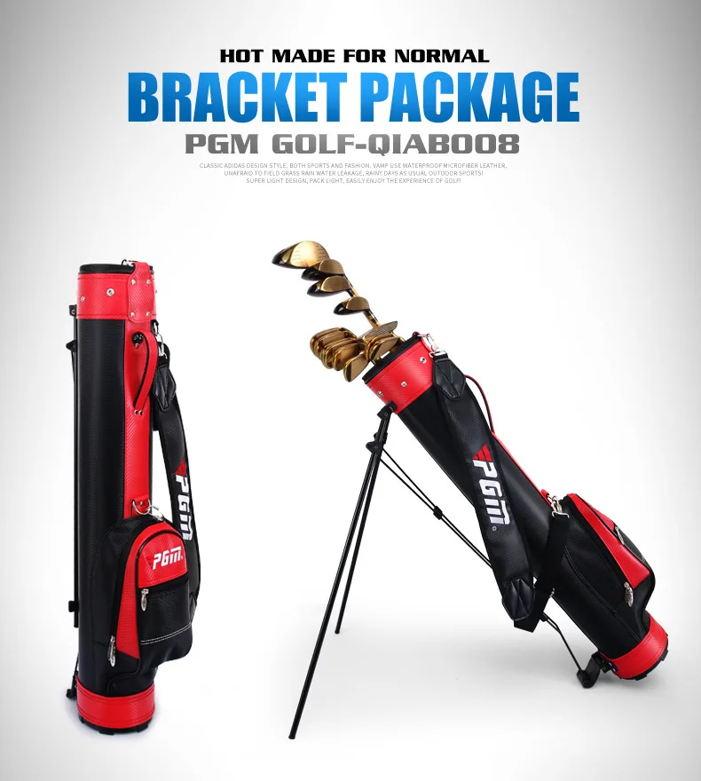 Сумка для гольфа, посылка держатель для гольфа, Ультралегкая портативность и большая емкость, бренд PGM QIAB008 - Цвет: black red