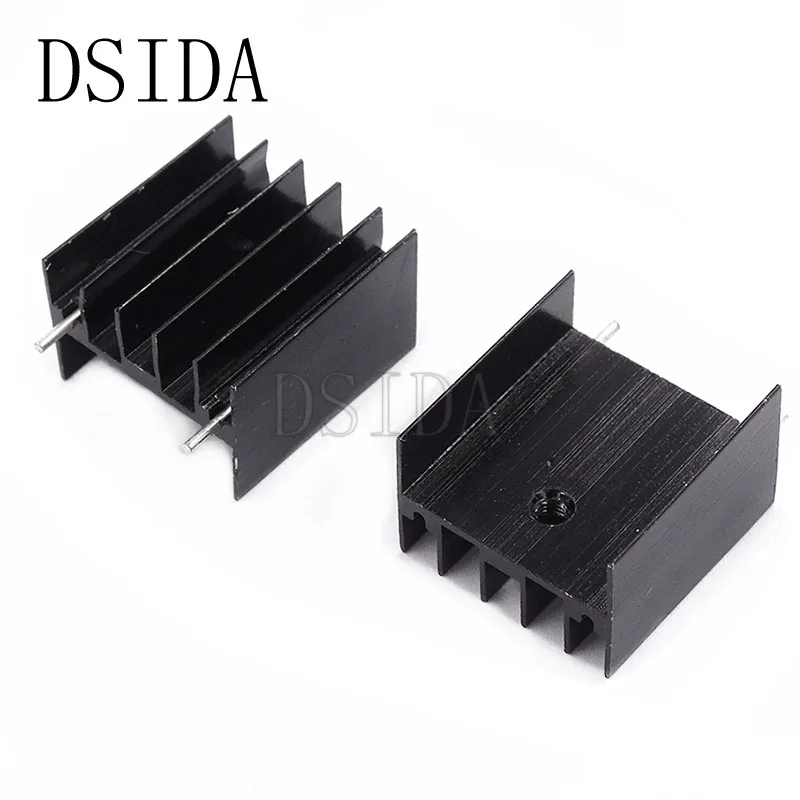 

10PCS 25*23*16MM TO-220 Triode Heat Sink TO220 25x23x16 Transistor Aluminum Radiator Heat Sink With 2Pin