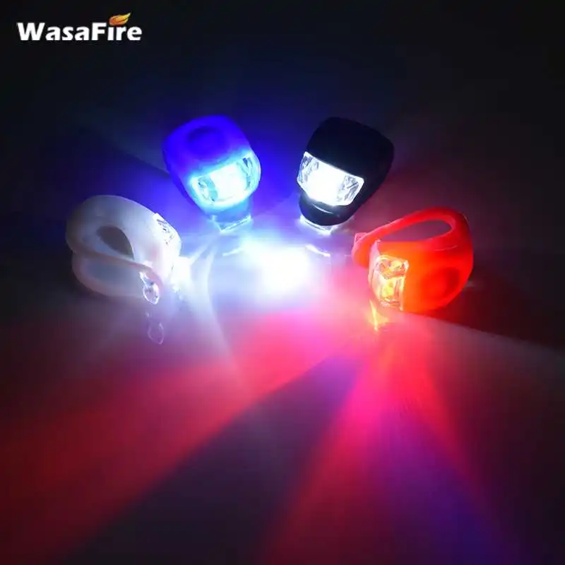 

WasaFire Mini LED Bike Light Silicone Bicycle Lamp Head Front Rear Wheel Flash light Waterproof Cycling Warning taillight Lamps