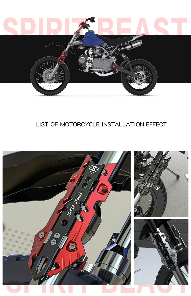 Дух зверя мотоцикл передний амортизатор Защитная крышка для Honda CB190 Suzuki Yamaha Bmw Benelli TNT300 Kawasaki Triumph