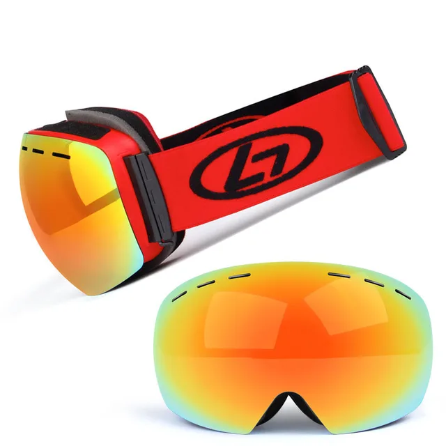 US $18.52 Ski Goggles UV400 Anti-fog Ski Glasses Double Lens Snow Skiing Snowboard Goggles Ski Eyewear