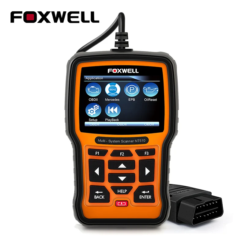 

FOXWELL NT510 For Mercedes Benz W211 W204 W220 Diagnostic Scanner OBD OBDII ABS Airbag Oil EPB Reset Tool OBD2 Code Reader