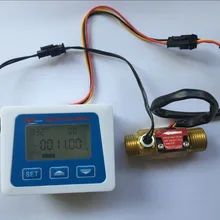 Цифровой ЖК-дисплей дисплей датчик расхода воды расходомер totameter Температура времени запись с G1/2 Датчик расхода