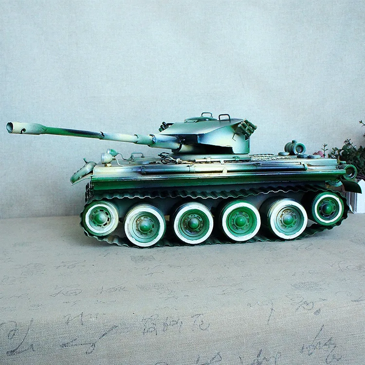 Overlord domineering Американский пустынный Тигр Высокая лошадиная сила боевой танк модель металлическая Оловянная три цвета античный домашний