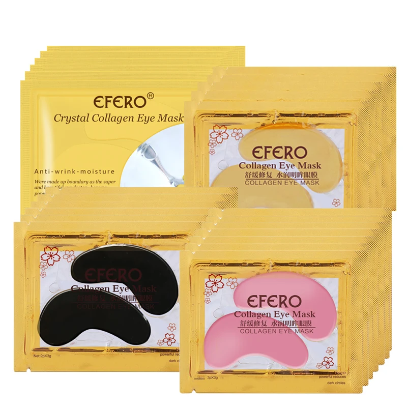 

EFERO 10/15/20Pairs Gold Mask for Eye Patch Collagen Eye Patches Masks Dark Circles Remover Anti-Aging Anti-Puffiness Eyes care