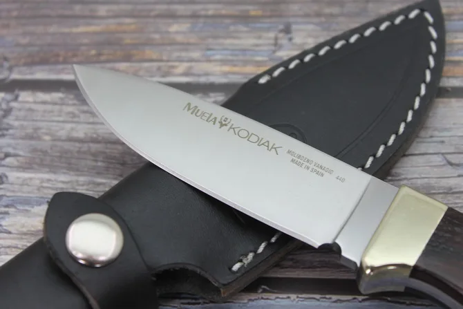 DuoClang 440 стальное лезвие черное дерево ручка Открытый тактический нож с фиксированным лезвием натуральная кожа оболочка